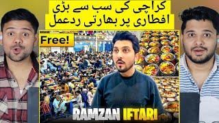 Indian Reaction On Biggest Free Iftari For Thousands Of Peoples In Karachi Pakistan.