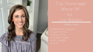 Topper Review! TOP COVERAGE WAVY 18" Topper by Jon Renau in 10H16 Latte