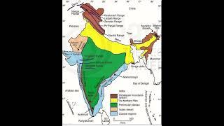 Physical Map of India  #upsceverything