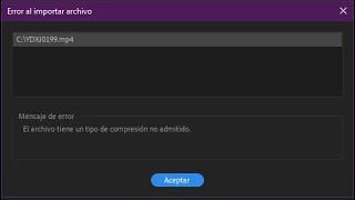 Formato no ADMITIDO o archivo DAÑADO Adobe Premiere CC (Y Premiere Pro) Funciona!!! 2022