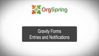 Gravity Forms Notifications Settings