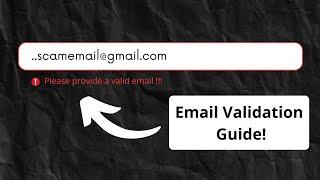 Create a Simple Email Validation System in Just 3 Minutes!