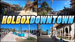 HOLBOX Island DOWNTOWN walking tour - Isla Holbox - Mexico (4k)