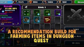 Build for farming crystal, legend and eternal items in Dungeon Quest