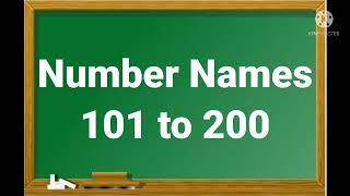 Number Name 101 to 200/101 to 200 Number Names/Numbers 101 to 200 With Spelling