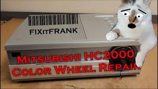 Mitsubishi HC2000 DLP Projector Repair / Broken Color Wheel Replacement Part 1 of 2.