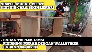Cara Membuat Lemari Dari Triplek 12mm | Finishing Wallsticker