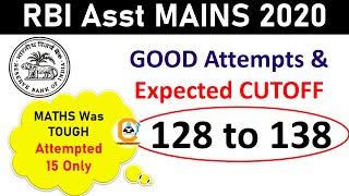 RBI Assistant 2020 MAINS Expected Cutoff & Good Attempts | Paper was Moderate
