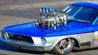 Supercharged Big Engines Drag Racing Action at World Wide Technology Raceway