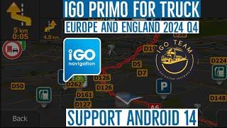 IGO Primo Navigation for Truck. Europe & England 2024 Q4. Download link 