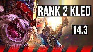 KLED vs PANTHEON (TOP) | Rank 2 Kled, 600+ games, 9/4/14, Rank 26 | NA Challenger | 14.3