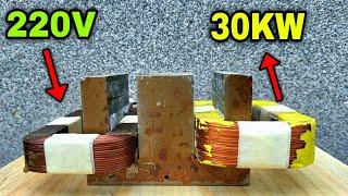 I make 220v Electric Generator from a Microwave Transformer