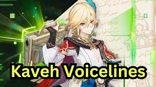 Kaveh Voicelines are finally here.. (talks about his drinking, Alhaitham, and others)