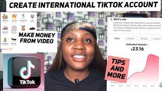 How to create your international tiktok account |make money with it and withdraw successfully, tips