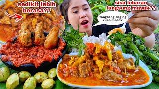 EAT, MEAT TONGSENG, FRIED CHICKEN, SAMBAL, LALAPAN, RAW JENGKOL, BOILED GENJER