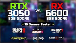 RX 6600 vs RTX 3050 | 16 Games Tested