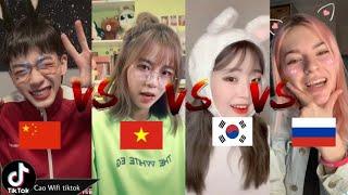 [TikTok ? VS ?] Các Quốc gia đua nhau Cover động tác End of the night Minecraft