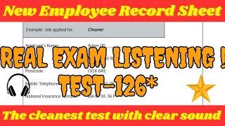 new employee record sheet ielts listening test with answers