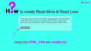 How to make Read More And Read Less Card using HTML CSS and JavaScript @uiuxpro