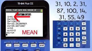 TI 84 Plus CE Mean Median Mode Range