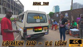   4K Virtual Biking from Liberation Road to University Of Ghana