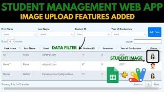 Student Management Web App with Google Apps Script | WEB APP Google Sheets | B20