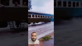 Train running in a flooded area in Pakistan | Travel Pakistan | Anjum Jamil