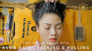 SATISFYING Asmr HAIR CRACKING, Hair Pulling & Scalp Scratching | ASMR for Sleep, Relaxation