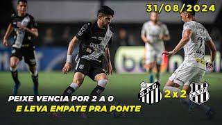 Santos empata com a Ponte Preta e se distancia da liderança da série B |  31/08/2024