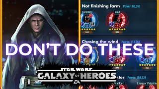 5 BIGGEST Galactic Legend Farming Mistakes to Avoid in SWGOH
