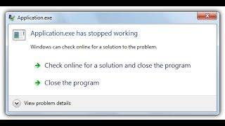 حل مشكلة program has stopped working