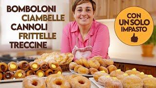 5 CARNIVAL SWEETS WITH ONLY 1 DOUGH Easy Recipe Homemade by Benedetta Rossi