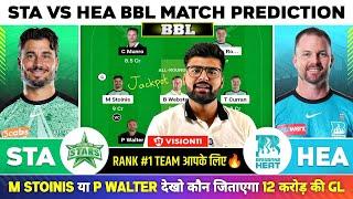 STA vs HEA Dream11, STA vs HEA Dream11 Prediction, Melbourne Stars vs Brisbane Heat BBL Team Today