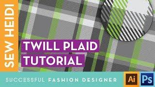 Twill Plaid Patterns in Adobe Illustrator & Photoshop