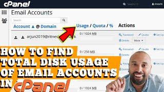 HOW TO FIND OUT DISK SPACE USAGE OF EMAIL ACCOUNT IN CPANEL? [STEP BY STEP]️