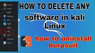 How to uninstall any software from Kali Linux ️|| How to uninstall burpsuit from Kali Linux