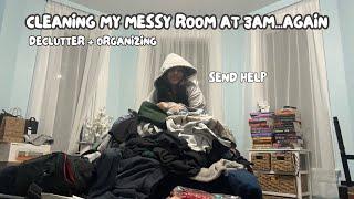 Deep Cleaning My Extremely Messy Room at 3AM! Clean My Depression Room With Me| Declutter & Organize