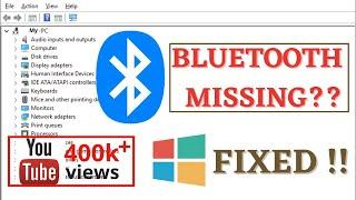windows 10 bluetooth missing from device manager