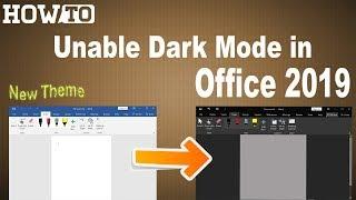 How to enable Dark Mode Theme in office 2019 to 2023 |  Hindi - Urdu