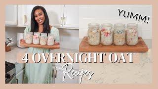 OVERNIGHT OATS 4 WAYS | HEALTHY & EASY! | LoveLexyNicole