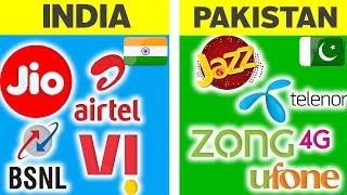 India Vs Pakistan SIM Network Companies Comparison 2023