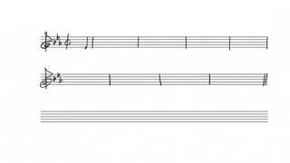 Melodic dictation with modulation #1