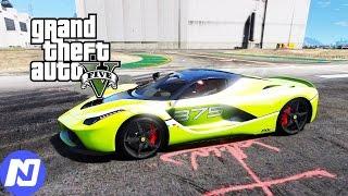 GTA 5 - Chạy siêu xe Ferrari LaFerrari đi ăn trộm xe và đua xe ở sân bay | ND Gaming