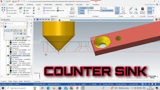 Mastercam Counter sink Toolpath. How to calculate proper depth!! Mastercam Malayalam tutorial.