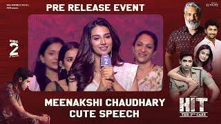 Heroine Meenakshi Chaudhary Cute Speech At Hit 2 Pre Release Event