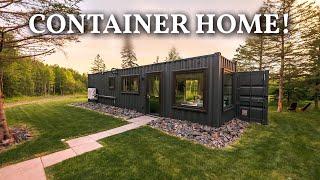 Shipping Container Home W/ Built In Sauna! Full Tiny House Tour!