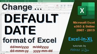 Change Default date format of Excel || Change Windows date format