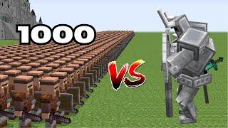 1000 Guard Villagers vs Ferrous Wroughtnaut | Minecraft Mob Battle