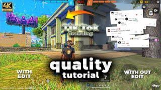 Quality tutorials free fire | Ultimate 4K Quality Guide #freefire