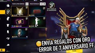 ERROR DE ENVIAR REGALOS CON ORO x 7 ANIVERSARIO en FF LATAM  *bug error actualizacion tienda oro*